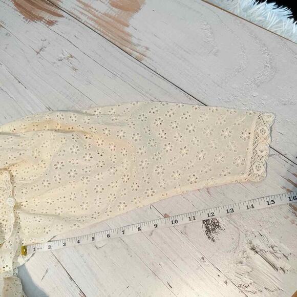 DÔEN Floryn Lace Trim Ruffle Long Sleeve Antique Walnut Small - Picture 13 of 13